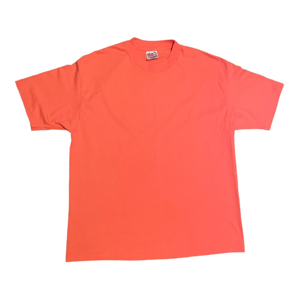 Vintage 90s Pluma Heavyweight Cotton Orange T Shirt Size Medium Made in USA